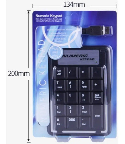 Teclado Númerico Usb Keypad Notebook Pc Negro