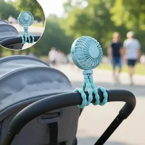 Ventilador Portátil Flexible Multiuso Coche Bebé Recargable