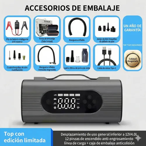 Partidor Arrancador Batería Compresor Power Bank Aspiradora