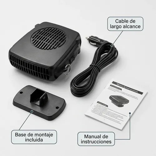 Calefactor Portátil Calentador 12v Auto Camioneta 200w