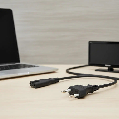 Cable De Poder Tipo 8 Alimentacion Para Notebook Pc O Tv