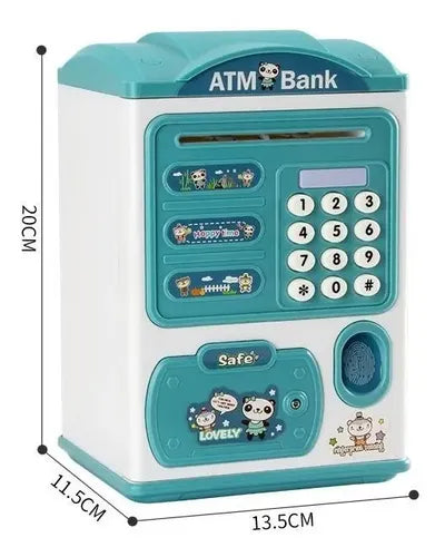 Alcancía De Ahorro Automática Sonido Huella Y Contraseña