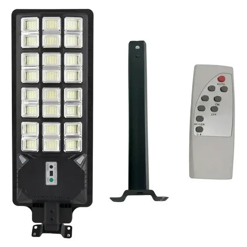 Pack 3 Focos Solares Led 2000w Para Exterior, Con Control Remoto Y Sensor De Movimiento Negro Blanco Frío