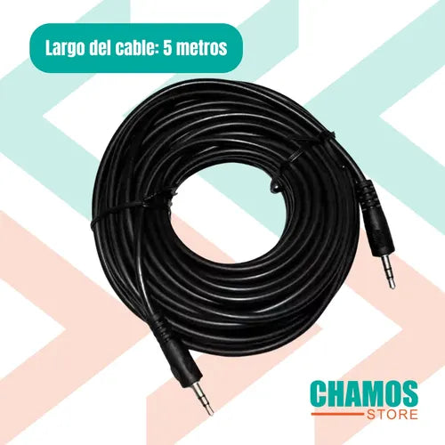 Cable Auxiliar De Audio 5 Metros Plug Jack 3.5 Mm