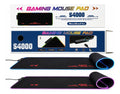 Mousepad Gamer Xl Aoas S4000 Rgb Antideslizante 80x30cm Negro Impermeable Led