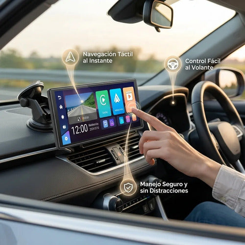 Pantalla Tactil Auto 10.26 Smart Radio Carplay Android Ios Negro