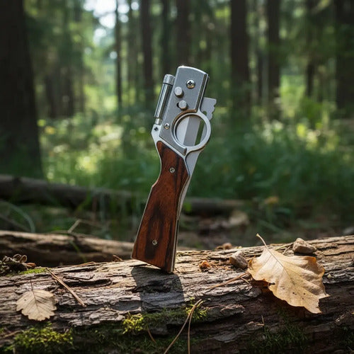 Cuchillo Navaja Ak47 Caza Supervivencia Camping Marrón Oscuro