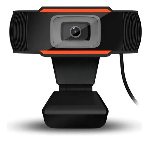 Camara Web Con Microfono Incorporado Jack 3.5mm Hd 720p Usb Negro