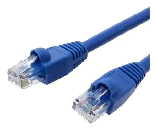 Cable Utp Ethernet Rj45 Cat5 10m Azul Cobre Conectores Internet Lan