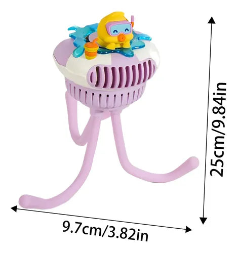 Ventilador De Coche Bebe Recargable Flexible Ajustable