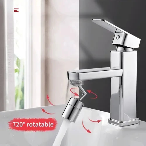 Grifo Ahorrador De Agua 360 Fregadero Y Lavamanos Con Filtro Acabado Cromado Color Plateado