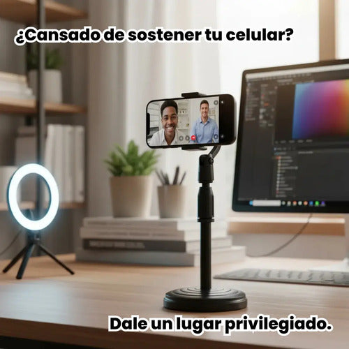 Soporte Con Base Alto Para Celulares Sobremesa O Escritorio