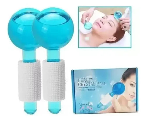 Masajeador Facial Frio De Cristal Esferas Globo De Hielo Aleatorio