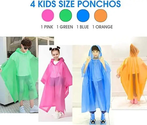 Ponchos Impermeables Capas De Lluvia Capotas Niños