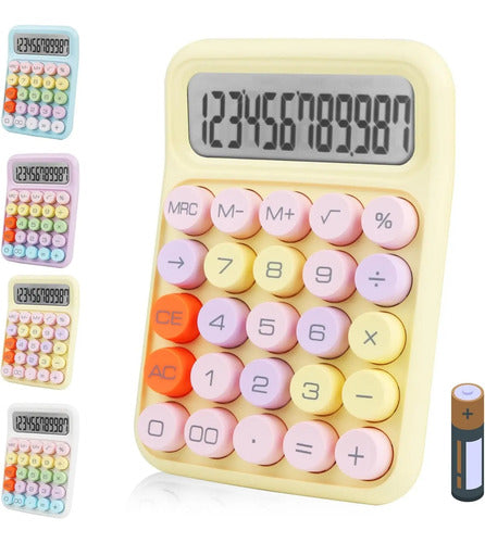 Calculadora Científica Inteligente 240 Funcional 12 Digitos Amarillo