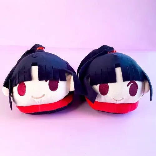 Pantuflas Sango De Inuyasha Cute Kawaii Talla Estándar Negro Unitalla
