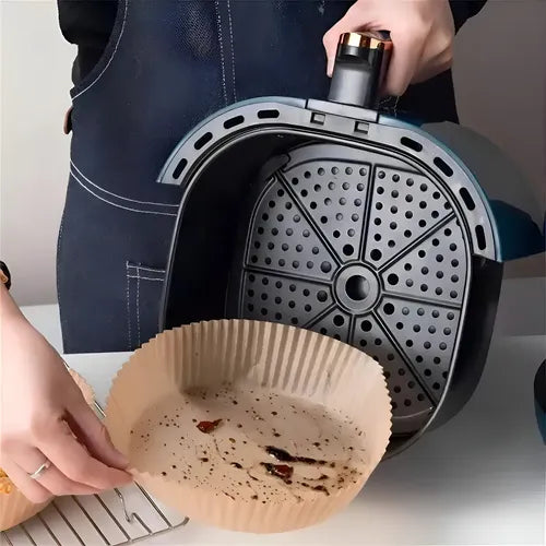 Papel Freidora 50 Unidades Forros Desechables Air Fryer 20cm