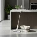 Mopa De Esponja Trapeador Con Cubeta Plegable Fácil Limpieza Blanco/azul
