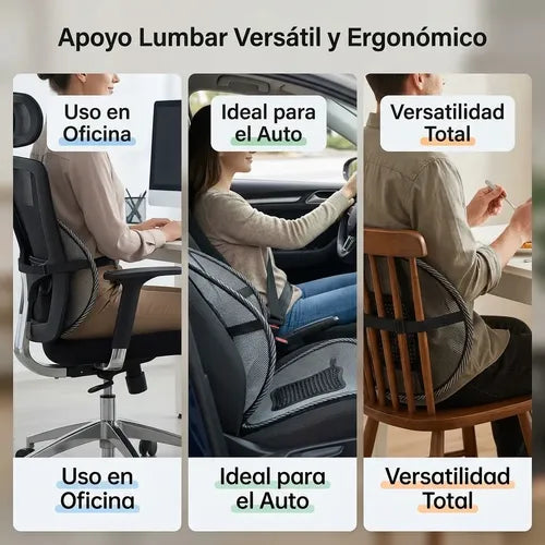 Respaldo Lumbar Para Silla Corrige Postura Teletrabajo