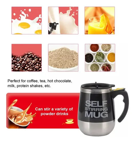 Taza Mezcladora Automática Con Revestimiento Automático Negro