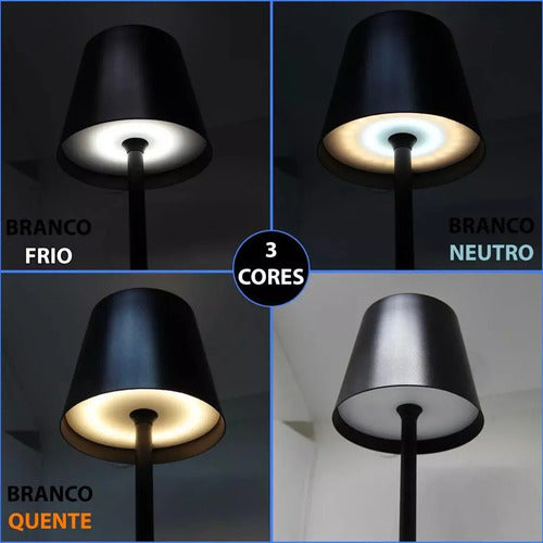 Lámpara De Mesa Led Inalámbrica Con Batería Recargable Usb