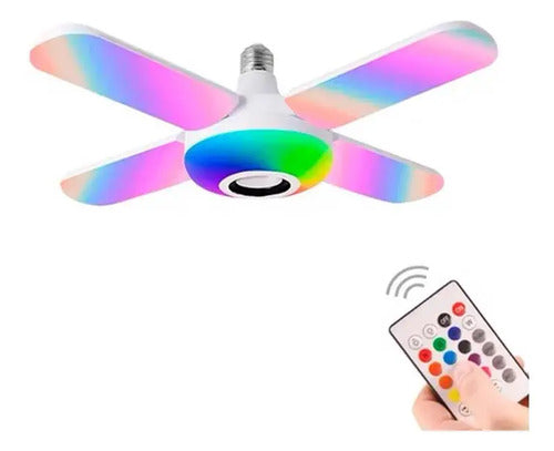 Ampolleta Foco Parlante Led Colores Con Control Y Bluetooth Rgb