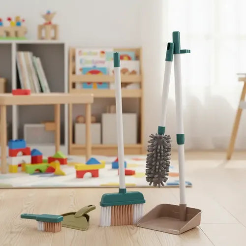 Set De Aseo Limpieza Juguete Niños Interactivo Didáctico Blanco/verde