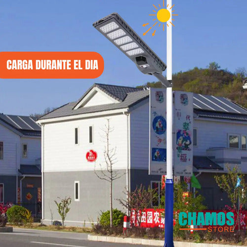 Foco Solar 500w Recargable Ip65 Sensor Con Control Remoto Negro Blanco Neutro