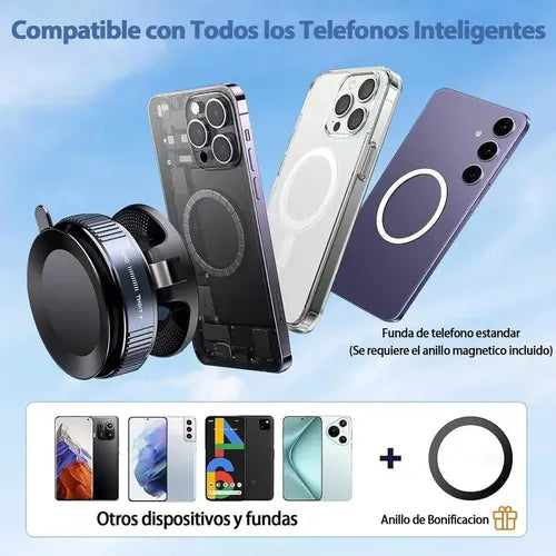 Soporte Magnético Dawang Para Celular Con Ventosa De Vacío Universal Negro