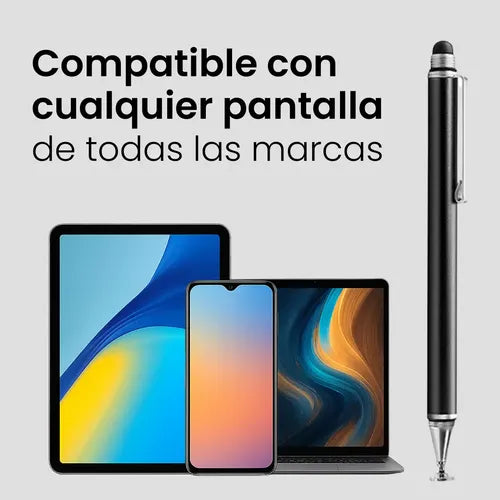 Lápiz Táctil Doble Puntero Y Touch Para Tablet Smartphone