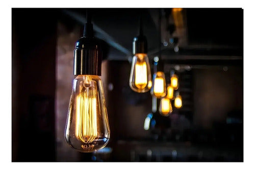 Ampolletas Vintage E27 Filamento 4w Luz Calida 2700k Blanco Cálido