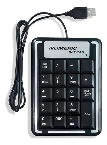Teclado Númerico Usb Keypad Notebook Pc Negro