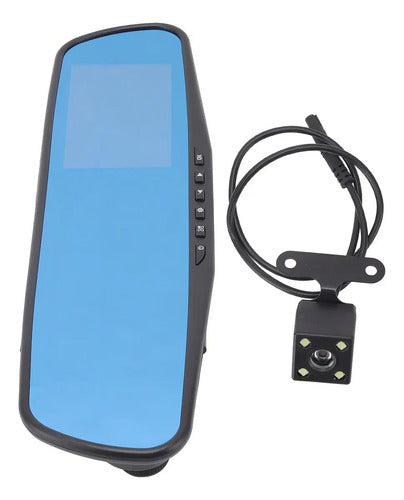 Cámara Retrovisor Full Hd 1080p Espejo Pantalla Lcd 4.3in Ángulo 170°