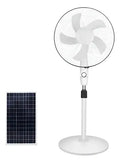 Ventilador Solar Recargable Usb De 5 Aspas Silencioso 1.143 M 50 Blanco Plástico 5