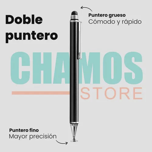 Lápiz Táctil Doble Puntero Y Touch Para Tablet Smartphone