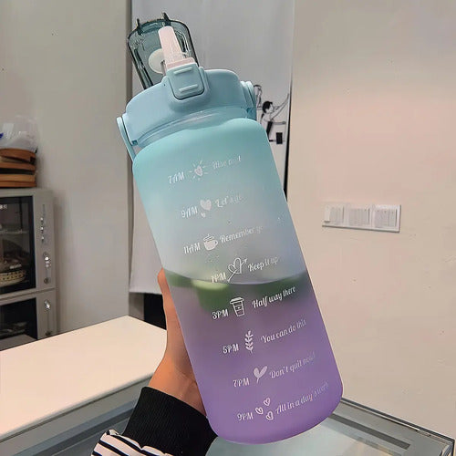 Termo Motivacional Capacidad 2 Litros Botella Color Menta
