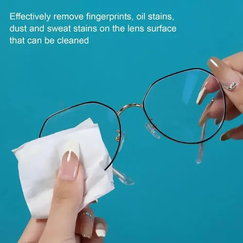 Paños Lentes Desechables Toallitas De Limpieza 100 Piezas Blanco