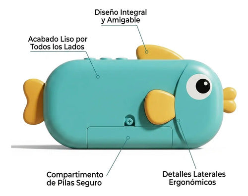 Piano Musica Infantil Didáctico Teclado Niños Sonido Juguete Azul