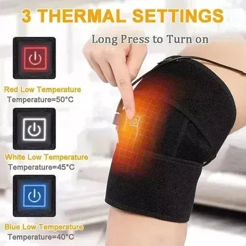 Rodillera Térmica Para Tratamiento Calor Alivia El Dolor Negro Ajustable