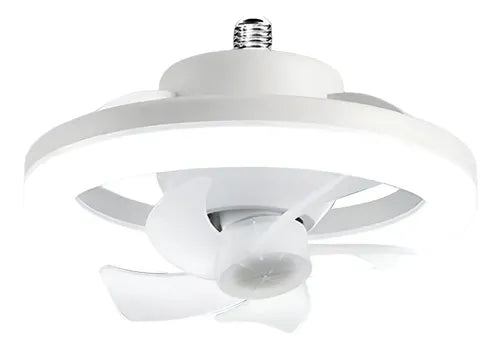 Lámpara Ampolleta Ventilador Led 360 ° E27 Con Control Blanco