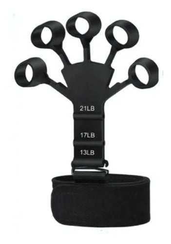 Ejercitador Banda Resistencia Entrenador Antebrazo Grip Mano Negro