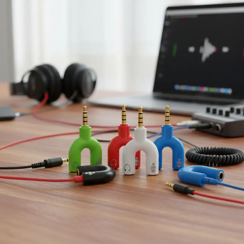 Splitter Audifono Microfono Adaptador Para Ps4 Jack 3.5 Mm