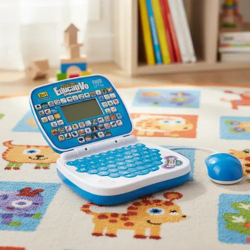 Computador Educativo Juego Didáctico Para Niños Con Sonidos Azul