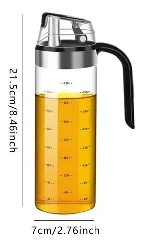 Botella Dispensadora De Vidrio Tapa Automática Con Mango