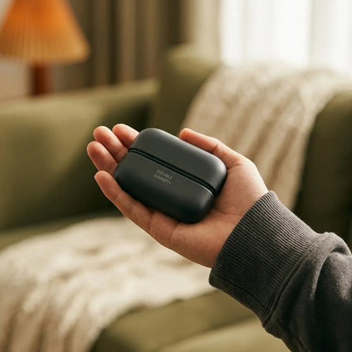 Calentador De Manos Portátil Magnético 2 En 1 Recargable Usb Negro
