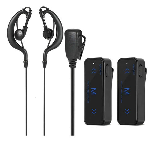 Mini Walkie Talkie Intercomunicador Empresarial De 2 Vías Co Negro 16