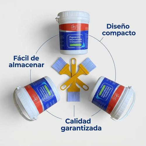 Kit X3 Sellador Impermeable Transparente Tapagoteras 300grs Transparente