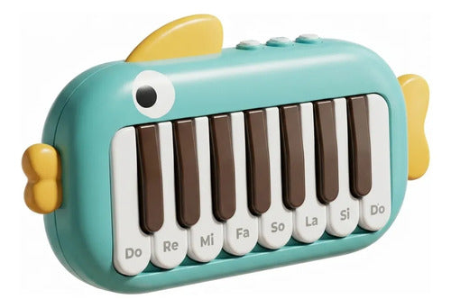 Piano Musica Infantil Didáctico Teclado Niños Sonido Juguete Azul