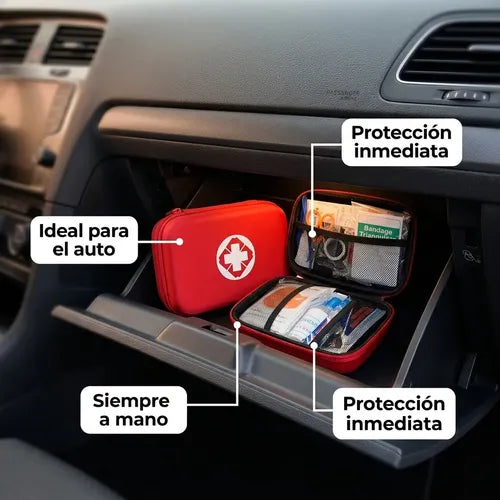 Kit De Emergencia Botiquín Primeros Auxilios Curación Auto
