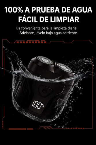 Mini Afeitadora Metal Eléctrica Recargable Portátil Viajes Negro